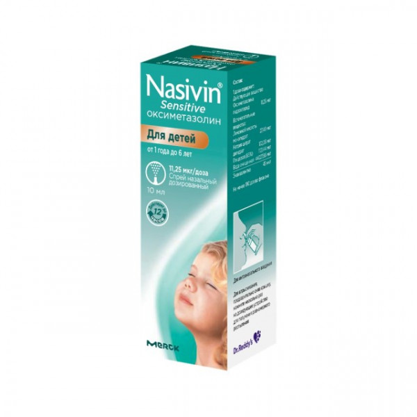 Nazivin Sensitiv nasal spray 11.25mcg/dose 10ml