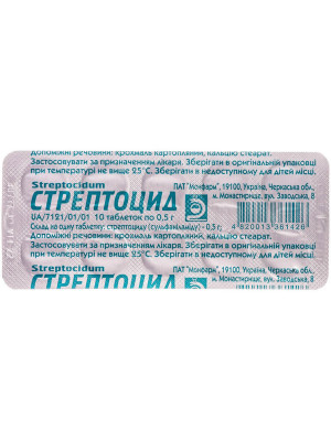 Streptocid 10 tablets 