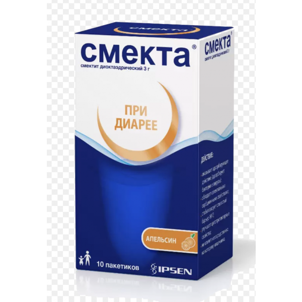 Smecta powder for oral suspension Orange 3gc 10 bags