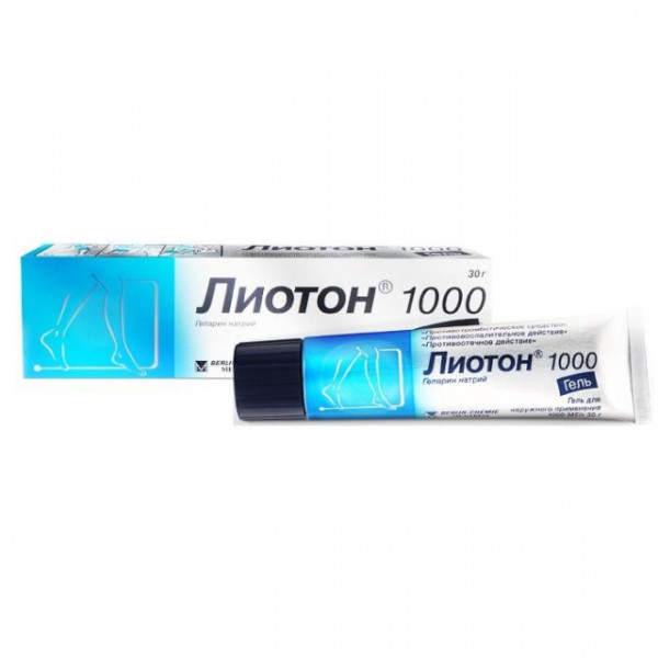 Лиотон 1000 гель 1000 ЕД/г 30г
